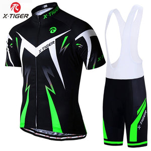 X-Tiger Big Cycling Set MTB Bike Clothing Racing Bicycle Clothes Uniform Summer Cycling Jersey Sets Quick-dry Bicycle Kits (4553343762541)